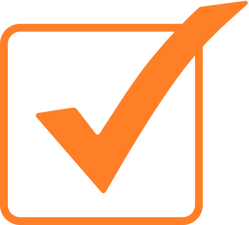 Orange Check Mark Tick Checkbox